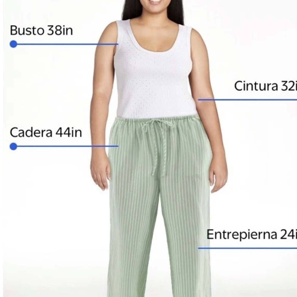 Green Striped Pants